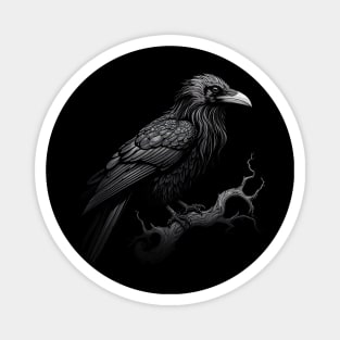 Crow in the wood Magnet